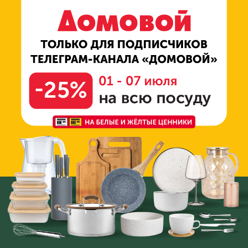 В «Домовом» - скидка 25% 